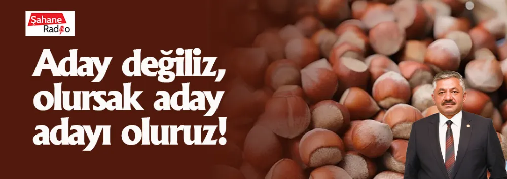 Aday değiliz, olursak aday adayı oluruz!