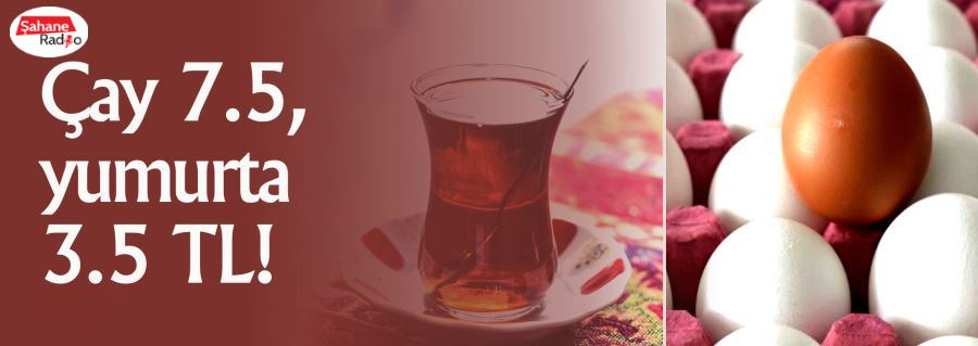 Çay 7.5, yumurta 3.5 TL!