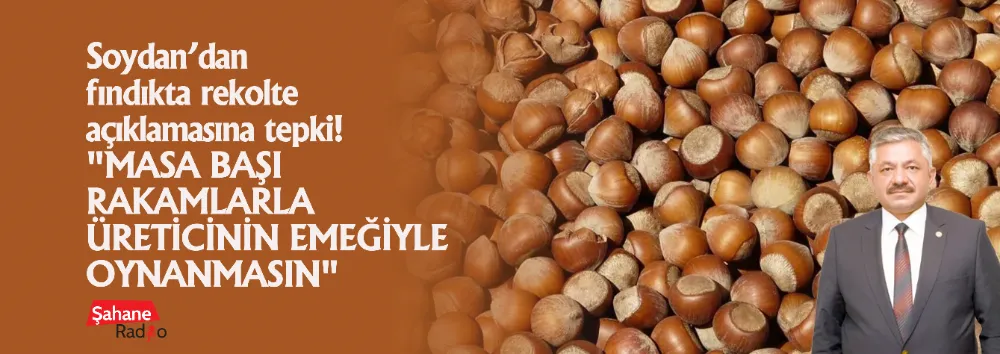 Soydan’dan fındıkta rekolte açıklamasına tepki! 