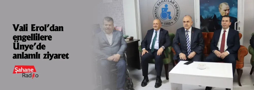 Vali Erol’dan engellilere Ünye’de anlamlı ziyaret