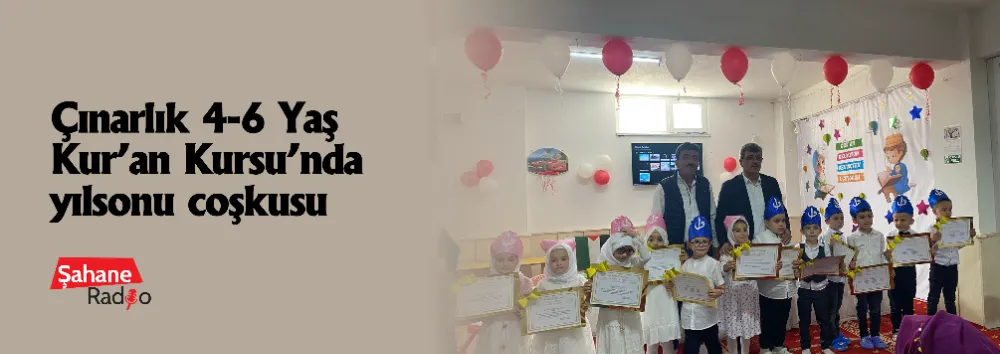Çınarlık 4-6 Yaş Kur’an Kursu’nda yılsonu coşkusu