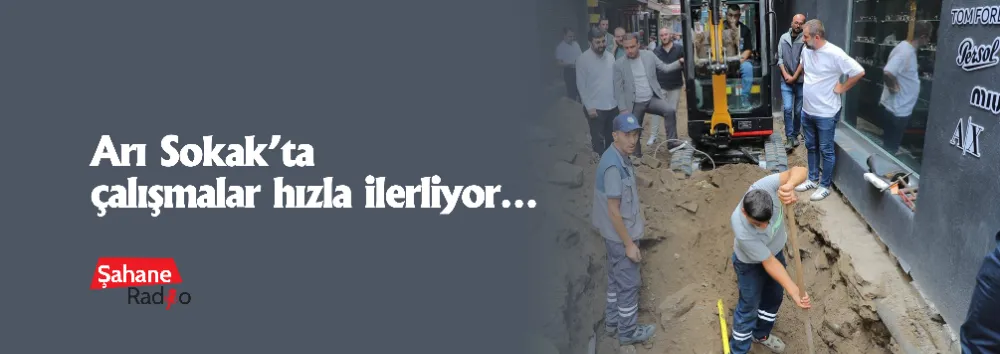 Arı Sokak’ta çalışmalar hızla ilerliyor… 
