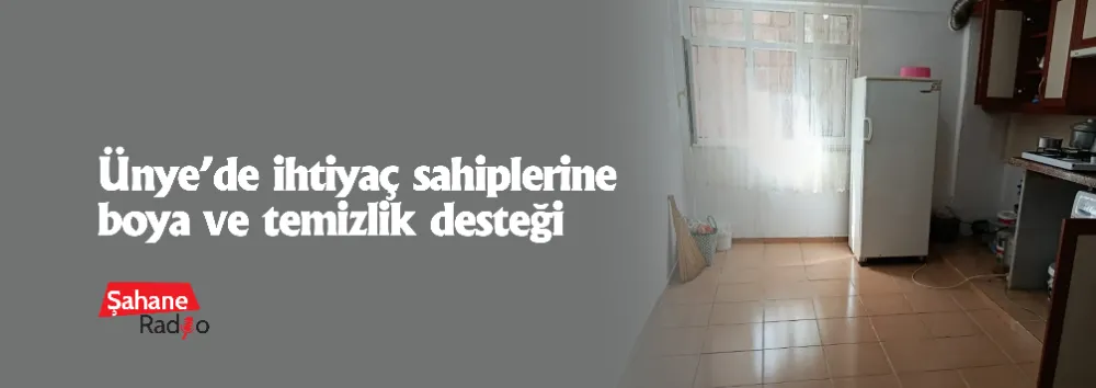 Ünye’de ihtiyaç sahiplerine boya ve temizlik desteği