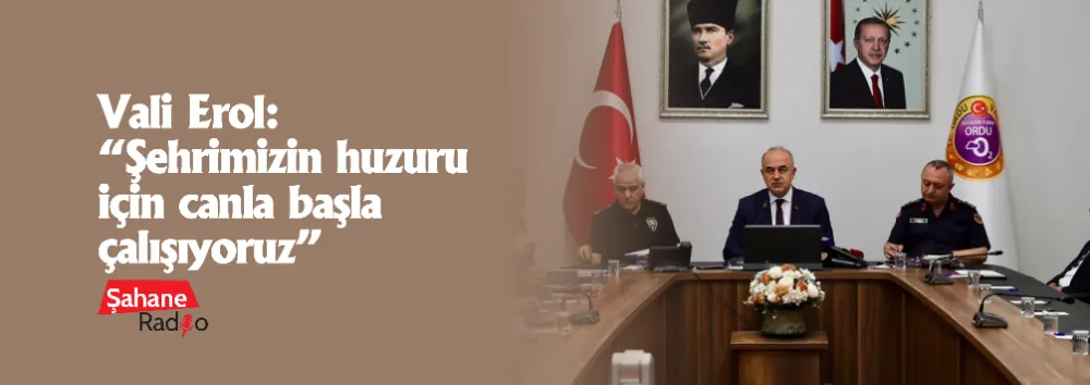 Vali Erol: “Şehrimizin huzuru için canla başla çalışıyoruz”